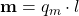 \mathbf{m} = q_m \cdot l