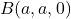 B(a, a, 0)