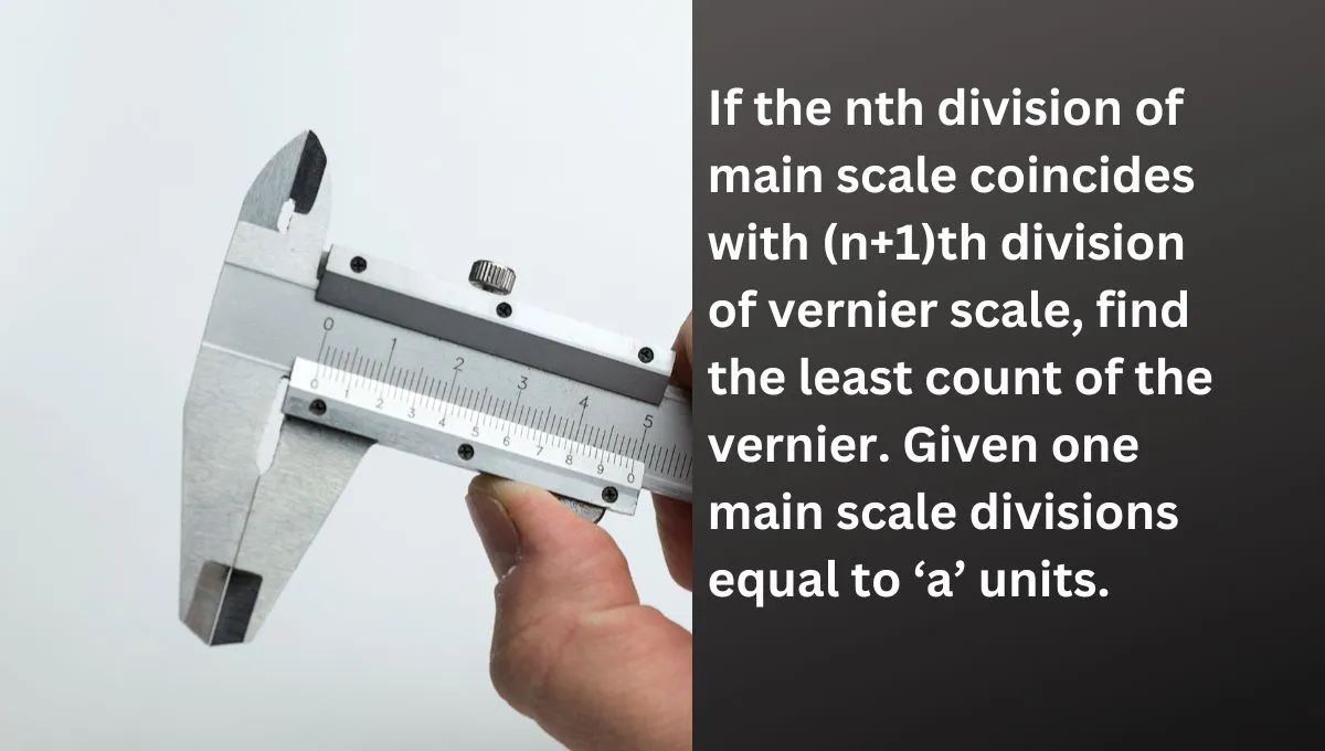 if the nth division of main scale coincides with (n+1)th division of vernier scale