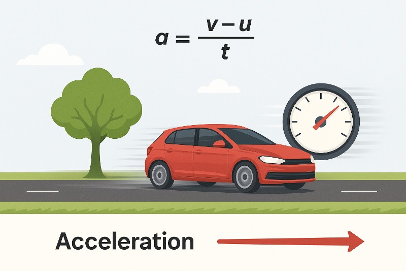 Acceleration is the rate of change of velocity.