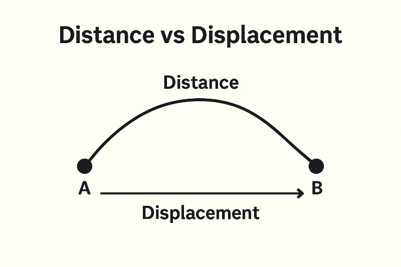 Distance and displacement