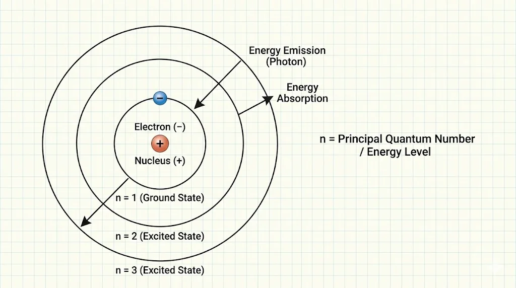 Bohr model with discrete orbits