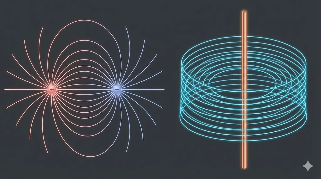 Electric and magnetic field visualization