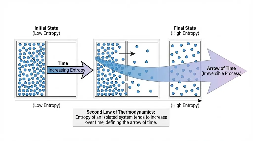 Arrow of time emerging from entropy increase
