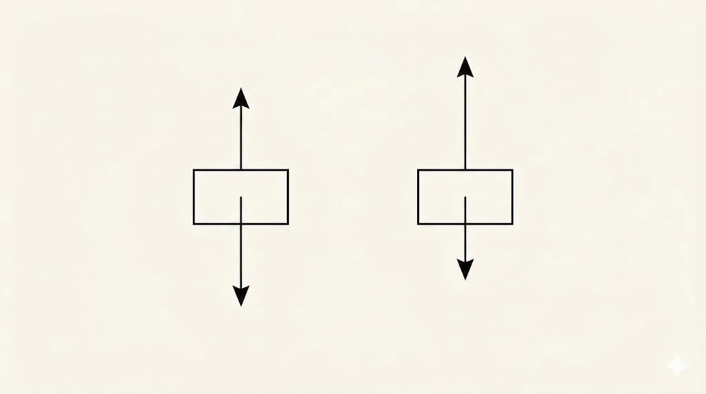Free body diagrams of individual blocks in a connected system