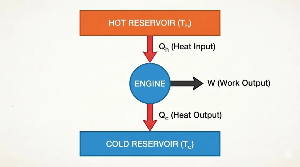 Working principle of a heat engine