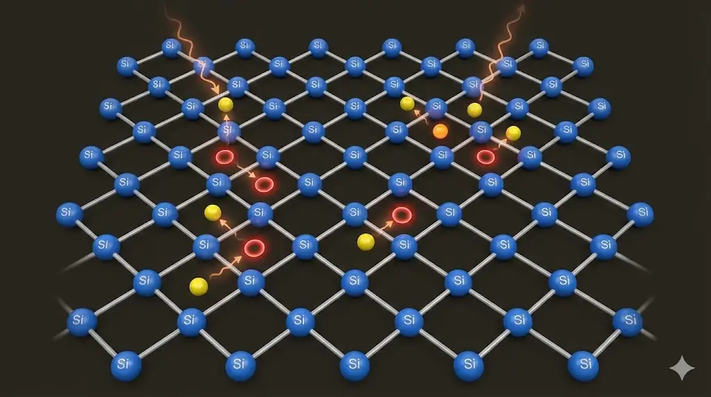 Electron-hole pairs in intrinsic semiconductor