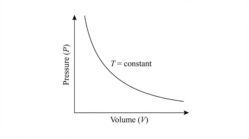 Isothermal pressure–volume curve